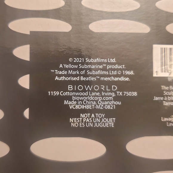 The Beatles Yellow Submarine Ceramic Cookie Jar New In Box - Picture 5 of 6